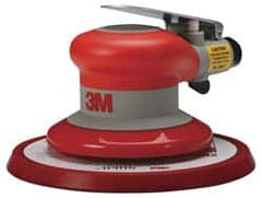 3M - 12,000 OPM, 17 CFM Air Consumption, 90 psi Air Pressure, Palm Air Orbital Sander - Round Pad, 3/8" Inlet - Americas Tooling