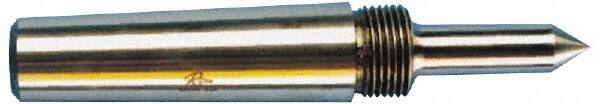 Riten - 1/2" Head Diam, Carbide-Tipped Steel Long Point Solid Dead Center - 3MT Morse Taper, 1/2" Point Diam, 2" Point Length, 2-5/8" OAL - Americas Tooling