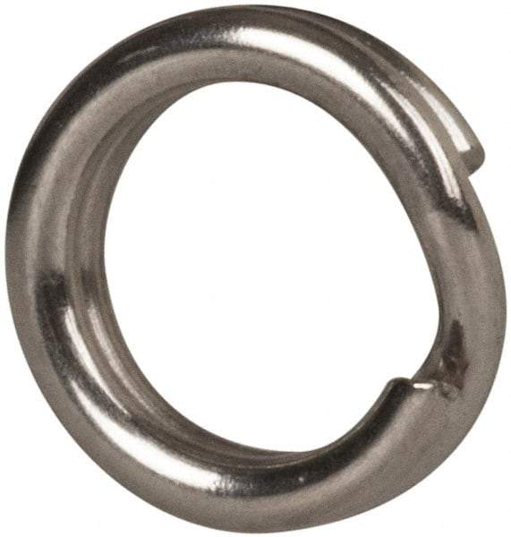 Made in USA - 0.15" ID, 0.22" OD, 0.054" Thick, Split Ring - Grade 2 Spring Steel, Zinc-Plated Finish - Americas Tooling