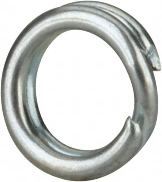 Made in USA - 0.174" ID, 0.254" OD, 0.062" Thick, Split Ring - Grade 2 Spring Steel, Zinc-Plated Finish - Americas Tooling