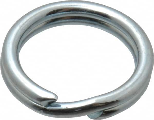 Made in USA - 0.328" ID, 0.43" OD, 0.074" Thick, Split Ring - Grade 2 Spring Steel, Zinc-Plated Finish - Americas Tooling