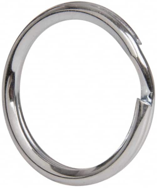 Made in USA - 0.802" ID, 0.97" OD, 0.11" Thick, Split Ring - Grade 2 Spring Steel, Zinc-Plated Finish - Americas Tooling