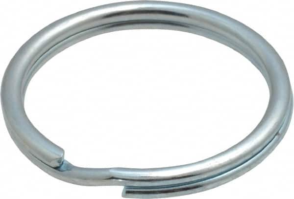 Made in USA - 0.932" ID, 1.1" OD, 0.11" Thick, Split Ring - Grade 2 Spring Steel, Zinc-Plated Finish - Americas Tooling