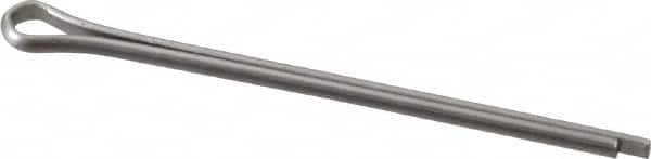 Made in USA - 3/32" Diam x 1-3/4" Long Extended Prong Cotter Pin - Grade 18-8, Uncoated, Stainless Steel - Americas Tooling