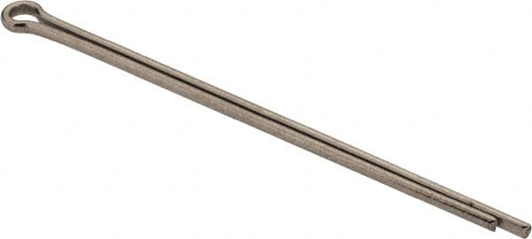 Made in USA - 3/32" Diam x 2-1/2" Long Extended Prong Cotter Pin - Grade 18-8, Uncoated, Stainless Steel - Americas Tooling