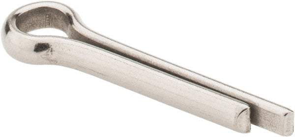 Made in USA - 1/4" Diam x 1-1/4" Long Extended Prong Cotter Pin - Grade 18-8, Uncoated, Stainless Steel - Americas Tooling