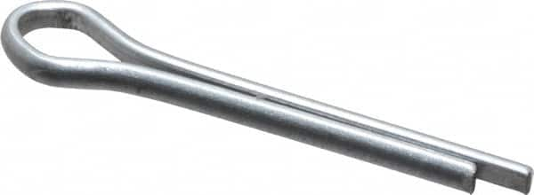 Made in USA - 3/32" Diam x 3/4" Long Extended Prong Cotter Pin - Grade 2, Zinc-Plated, Steel - Americas Tooling