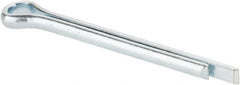 Made in USA - 3/32" Diam x 1" Long Extended Prong Cotter Pin - Grade 2, Zinc-Plated, Steel - Americas Tooling