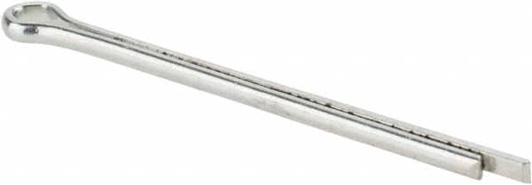 Made in USA - 3/32" Diam x 1-3/4" Long Extended Prong Cotter Pin - Grade 2, Zinc-Plated, Steel - Americas Tooling