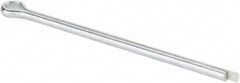 Made in USA - 3/32" Diam x 2" Long Extended Prong Cotter Pin - Grade 2, Zinc-Plated, Steel - Americas Tooling