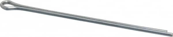 Made in USA - 3/32" Diam x 2-1/2" Long Extended Prong Cotter Pin - Grade 2, Zinc-Plated, Steel - Americas Tooling