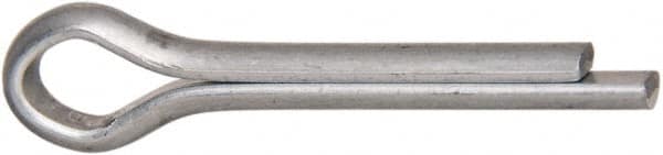 Made in USA - 1/8" Diam x 3/4" Long Extended Prong Cotter Pin - Grade 2, Zinc-Plated, Steel - Americas Tooling