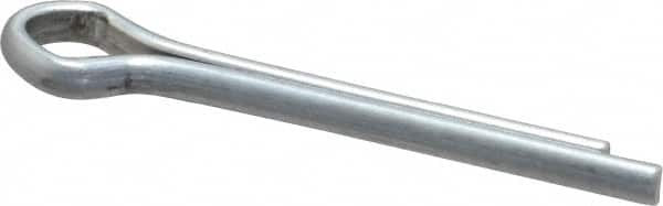 Made in USA - 1/8" Diam x 1" Long Extended Prong Cotter Pin - Grade 2, Zinc-Plated, Steel - Americas Tooling