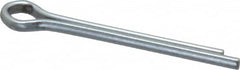 Made in USA - 1/8" Diam x 1-1/4" Long Extended Prong Cotter Pin - Grade 2, Zinc-Plated, Steel - Americas Tooling