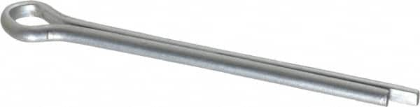 Made in USA - 1/8" Diam x 1-3/4" Long Extended Prong Cotter Pin - Grade 2, Zinc-Plated, Steel - Americas Tooling