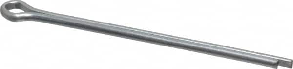 Made in USA - 1/8" Diam x 2-1/2" Long Extended Prong Cotter Pin - Grade 2, Zinc-Plated, Steel - Americas Tooling