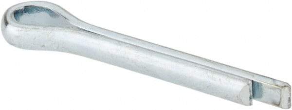 Made in USA - 5/32" Diam x 1" Long Extended Prong Cotter Pin - Grade 2, Zinc-Plated, Steel - Americas Tooling