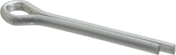 Made in USA - 5/32" Diam x 1-1/4" Long Extended Prong Cotter Pin - Grade 2, Zinc-Plated, Steel - Americas Tooling