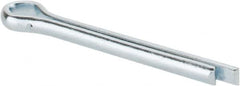 Made in USA - 5/32" Diam x 1-1/2" Long Extended Prong Cotter Pin - Grade 2, Zinc-Plated, Steel - Americas Tooling