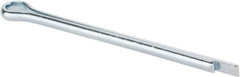 Made in USA - 5/32" Diam x 2-1/2" Long Extended Prong Cotter Pin - Grade 2, Zinc-Plated, Steel - Americas Tooling