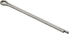 Made in USA - 5/32" Diam x 3" Long Extended Prong Cotter Pin - Grade 2, Zinc-Plated, Steel - Americas Tooling