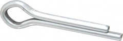 Made in USA - 3/16" Diam x 1" Long Extended Prong Cotter Pin - Grade 2, Zinc-Plated, Steel - Americas Tooling