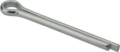 Made in USA - 3/8" Diam x 3-1/2" Long Extended Prong Cotter Pin - Grade 2, Zinc-Plated, Steel - Americas Tooling