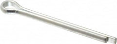 Made in USA - 3/8" Diam x 4" Long Extended Prong Cotter Pin - Grade 2, Zinc-Plated, Steel - Americas Tooling