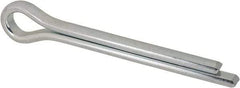 Made in USA - 1/2" Diam x 4" Long Extended Prong Cotter Pin - Grade 2, Zinc-Plated, Steel - Americas Tooling