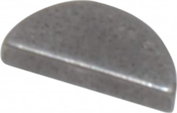 Made in USA - #202 Standard Woodruff Key - 1/4" Long x 1/16" Wide, Steel - Americas Tooling