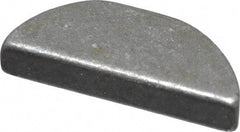 Made in USA - #304 Standard Woodruff Key - 1/2" Long x 3/32" Wide, Steel - Americas Tooling