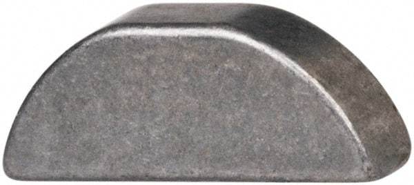 Made in USA - #404 Standard Woodruff Key - 1/2" Long x 1/8" Wide, Steel - Americas Tooling