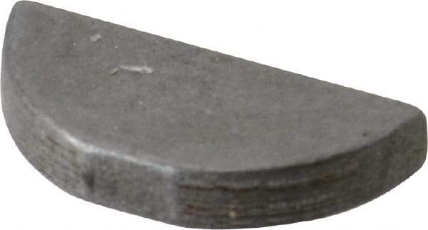 Made in USA - #609 Standard Woodruff Key - 1-1/8" Long x 3/16" Wide, Steel - Americas Tooling