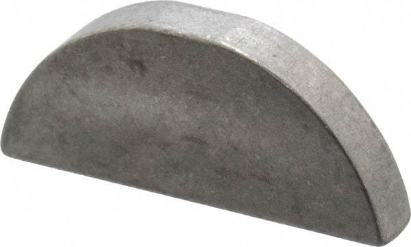 Made in USA - #610 Standard Woodruff Key - 1-1/4" Long x 3/16" Wide, Steel - Americas Tooling