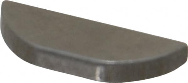 Made in USA - #204 Standard Woodruff Key - 1/2" Long x 1/16" Wide, Alloy Steel - Americas Tooling