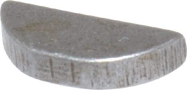 Made in USA - #304 Standard Woodruff Key - 1/2" Long x 3/32" Wide, Alloy Steel - Americas Tooling