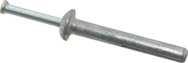 Powers Fasteners - 1/4" Diam, 1/4" Drill, 2" OAL, 2-5/8" Min Embedment Hammer Drive Concrete Anchor - Steel (Drive Pin)/Zamac Alloy (Body), Zinc-Plated Finish, Mushroom Head - Americas Tooling