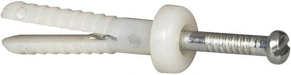 Powers Fasteners - 3/16" Diam, 3/16" Drill, 1" OAL, 1-1/8" Min Embedment Hammer Drive Concrete Anchor - Nylon (Body)/Steel (Drive Pin), Zinc-Plated Finish, Round Head - Americas Tooling