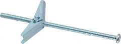 Powers Fasteners - 3/16" Screw, 3/16" Diam, 4" Long, Toggle Bolt Drywall & Hollow Wall Anchor - 1/2" Drill, Zinc Plated, Steel, Grade Zamac 7, Use in Drywall & Wallboard - Americas Tooling