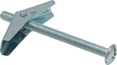 Powers Fasteners - 1/4" Screw, 1/4" Diam, 3" Long, Toggle Bolt Drywall & Hollow Wall Anchor - 5/8" Drill, Zinc Plated, Steel, Grade Zamac 7, Use in Drywall & Wallboard - Americas Tooling