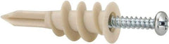 Powers Fasteners - #8 Screw, 9/16" Diam, 1-11/16" Long, 3/8 to 1" Thick, Self Drilling Drywall & Hollow Wall Anchor - Nylon, Use in Wallboard - Americas Tooling