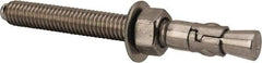 Powers Fasteners - 3/8" Diam, 3/8" Drill, 3-3/4" OAL, 1-5/8" Min Embedment Wedge Expansion Concrete Anchor - 304 Stainless Steel, Hex Nut Head, Hex Drive, 2-5/8" Thread Length - Americas Tooling