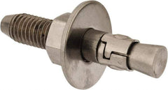 Powers Fasteners - 5/8" Diam, 5/8" Drill, 3-1/2" OAL, Wedge Expansion Concrete Anchor - 304 Stainless Steel, Hex Nut Head, Hex Drive, 2" Thread Length - Americas Tooling