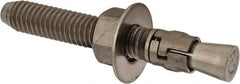 Powers Fasteners - 3/8" Diam, 3/8" Drill, 2-3/4" OAL, Wedge Expansion Concrete Anchor - 316 Stainless Steel, Hex Nut Head, Hex Drive, 1-5/8" Thread Length - Americas Tooling