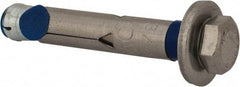 Powers Fasteners - 3/8" Diam, 3/8" Drill, 2-1/4" OAL, 1-3/4" Min Embedment Sleeve Concrete Anchor - 304 Stainless Steel, Hex Head, Hex Drive - Americas Tooling