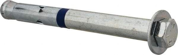 Powers Fasteners - 1/2" Diam, 1/2" Drill, 2-3/4" OAL, Split-Drive Concrete Anchor - Grade 8.2 Steel, Zinc-Plated Finish, Mushroom Head - Americas Tooling