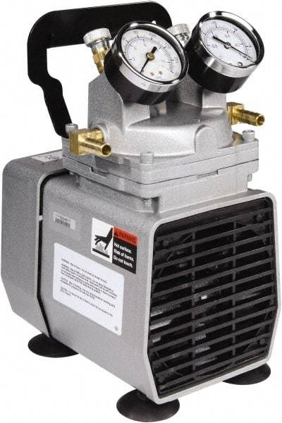 Gast - Diaphragm-Type Vacuum Pumps Horsepower: 1/8 Cubic Feet per Minute: 1.60 - Americas Tooling