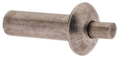 Made in USA - Universal Head Aluminum Alloy Drive Blind Rivet - Stainless Steel Mandrel, 0.297" to 5/16" Grip, 1/4" Head Diam, 0.128" to 0.14" Hole Diam, 0.406" Length Under Head, 1/8" Body Diam - Americas Tooling