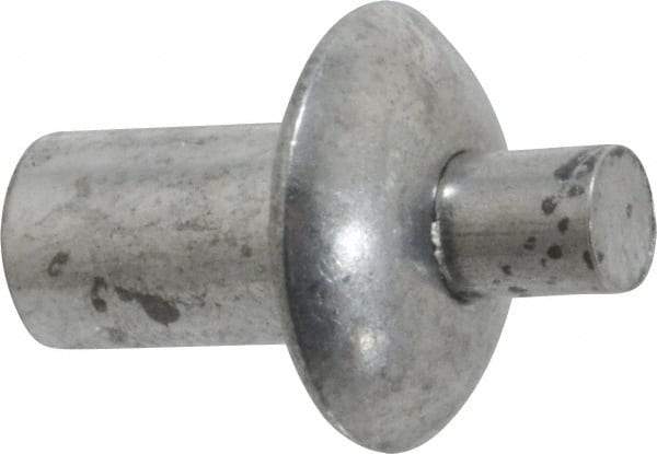 Made in USA - Universal Head Aluminum Alloy Drive Blind Rivet - Aluminum Alloy Mandrel, 0.203" to 1/4" Grip, 1/2" Head Diam, 0.266" to 0.281" Hole Diam, 0.416" Length Under Head, 1/4" Body Diam - Americas Tooling