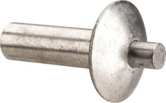 Made in USA - Brazier Head Aluminum Alloy Drive Blind Rivet - Aluminum Alloy Mandrel, 0.578" to 5/8" Grip, 5/8" Head Diam, 0.266" to 0.281" Hole Diam, 0.781" Length Under Head, 1/4" Body Diam - Americas Tooling